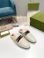 Gucci Women's Princetown Slippers in White Leaher with Horsebit