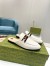 Gucci Women's Princetown Slippers in White Leaher with Horsebit