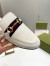 Gucci Women's Princetown Slippers in White Leaher with Horsebit