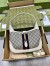 Gucci Jackie 1961 Small Bag in GG Canvas with White Leather Trim