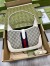 Gucci Jackie 1961 Small Bag in GG Canvas with White Leather Trim