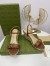 Gucci Espadrille Wedge Sandals In Brown Leather