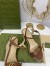 Gucci Espadrille Wedge Sandals In Brown Leather