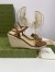 Gucci Espadrille Wedge Sandals In Brown Leather