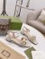 Gucci Ankle Strap Sandals in White Leather with Horsebit