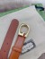 Gucci G Buckle Belt 30MM in Brown Leather 