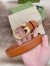 Gucci G Buckle Belt 30MM in Brown Leather 