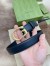 Gucci G Buckle Belt 30MM in Black Leather