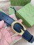 Gucci G Buckle Belt 30MM in Black Leather