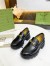 Gucci Women's Chunky Lug Sole Horsebit Loafers in Black Leather
