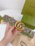 Gucci GG Marmont Reversible Belt 38MM in GG Supreme with Green Leather