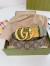 Gucci GG Marmont Reversible Belt 38MM in GG Supreme with Green Leather