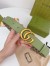 Gucci GG Marmont Reversible Belt 38MM in GG Supreme with Green Leather