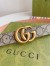 Gucci GG Marmont Reversible Belt 38MM in GG Supreme with Pink Leather