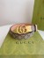 Gucci GG Marmont Reversible Belt 38MM in GG Supreme with Pink Leather