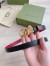 Gucci GG Marmont Reversible Belt 20MM in Black/Red Leather