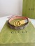 Gucci GG Marmont Reversible Belt 20MM in GG Canvas and Pink Leather