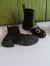 Gucci Chelsea Boots in Black Leather with Chain