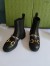 Gucci Chelsea Boots in Black Leather with Chain