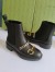 Gucci Chelsea Boots in Black Leather with Chain
