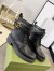 Gucci Ankle Boots in Black Leather with Double G