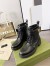 Gucci Ankle Boots in Black Leather with Double G