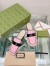 Gucci Women's Slippers in Pink Leather with Double G