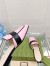 Gucci Women's Slippers in Pink Leather with Double G