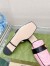 Gucci Women's Slippers in Pink Leather with Double G