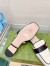 Gucci Women's Slippers in White Leather with Double G