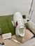 Gucci Women's Sneakers in White Perforated Leather with Web