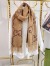 Gucci GG Cashmere Jacquard Scarf in Beige and Brown