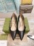 Gucci Pumps in Black Leather with GUCCI Metal