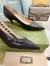 Gucci Pumps in Black Leather with GUCCI Metal