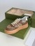 Gucci Women's Sneakers in Beige GG Canvas and Leather