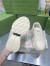 Gucci Men's Rhyton Sneakers in White Leather with Tiger Print