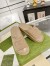 Gucci Slide Sandals in Beige Rubber with Interlocking G