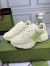 Gucci Men's Rhyton Sneakers in White Leather with Star Print