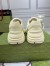 Gucci Men's Rhyton Sneakers in White Leather with Star Print