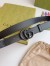 Gucci GG Marmont Belt 30MM in Black GG Supreme with Black Leather