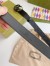 Gucci GG Marmont Belt 30MM in Black GG Supreme with Black Leather