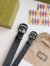 Gucci GG Marmont Belt 30MM in Black GG Supreme with Black Leather