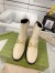 Gucci Ankle Boots in White Leather with Horsebit