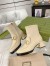 Gucci Ankle Boots in White Leather with Horsebit