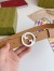 Gucci Blondie Belt 30MM in Beige Debossed GG Leather