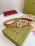 Gucci Blondie Belt 30MM in Beige Debossed GG Leather