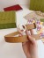 Gucci Blondie Belt 30MM in Beige Debossed GG Leather