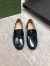 Gucci Men's Loafers in Noir Leather with Interlocking G