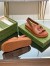 Gucci Slingback Interlocking G Sandals in Brown Leather