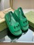 Gucci Slingback Interlocking G Sandals in Green Leather